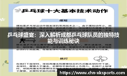 乒乓球盛宴:深入解析成都乒乓球队员的独特技能与训练秘诀